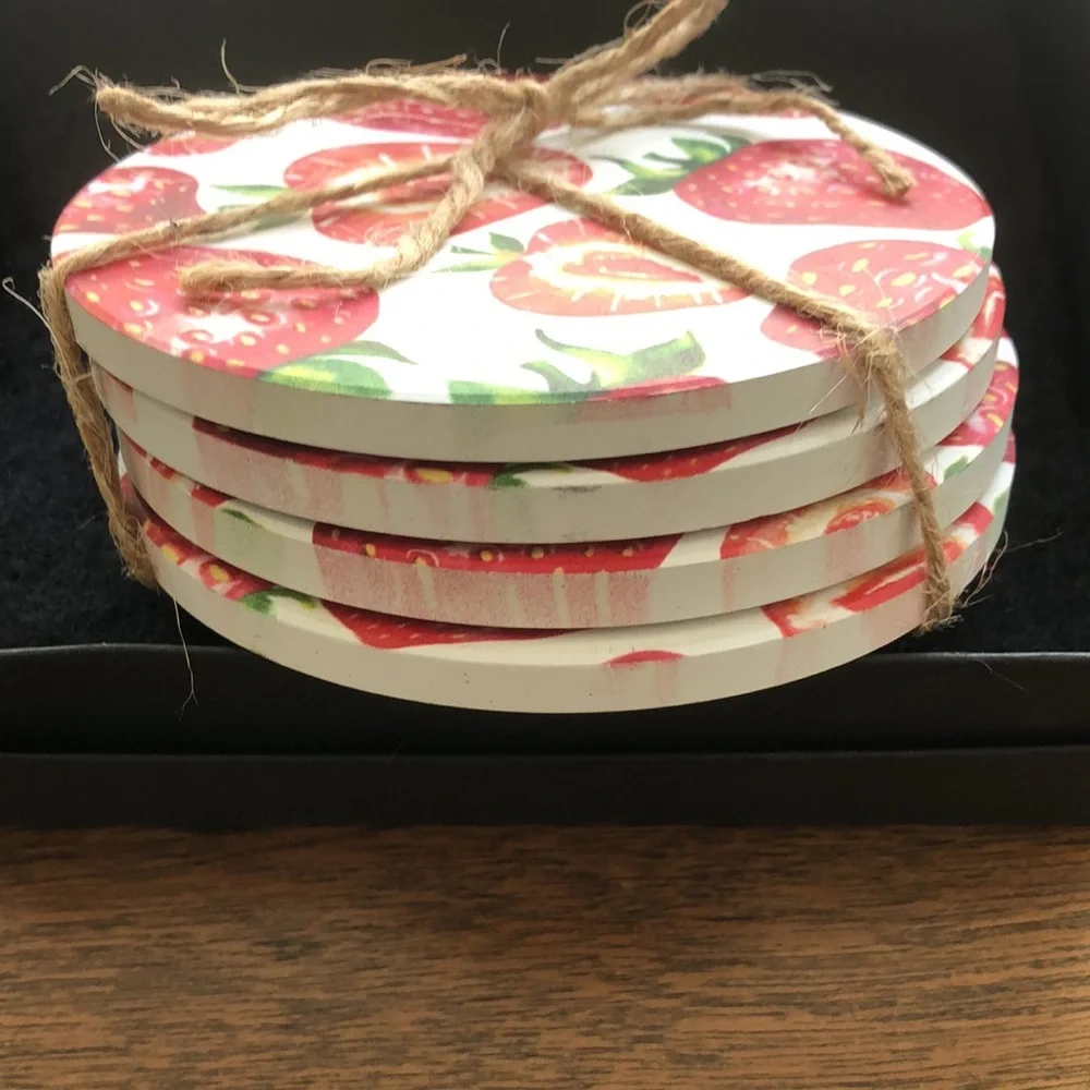 N/A strawberry coasters